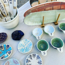 Load image into Gallery viewer, Lime Green Accent Salt & Pepper Bowls