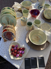 Load image into Gallery viewer, Carved Blue Leaf Large Trinket Bowl